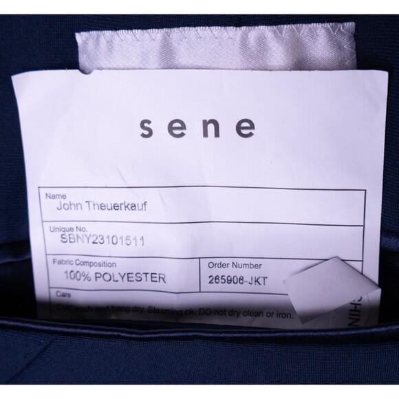 Sene Solid Blue Sport Blazer Unstructured Blazer Jacket Coat Size 52S NWOT - Picture 12 of 14